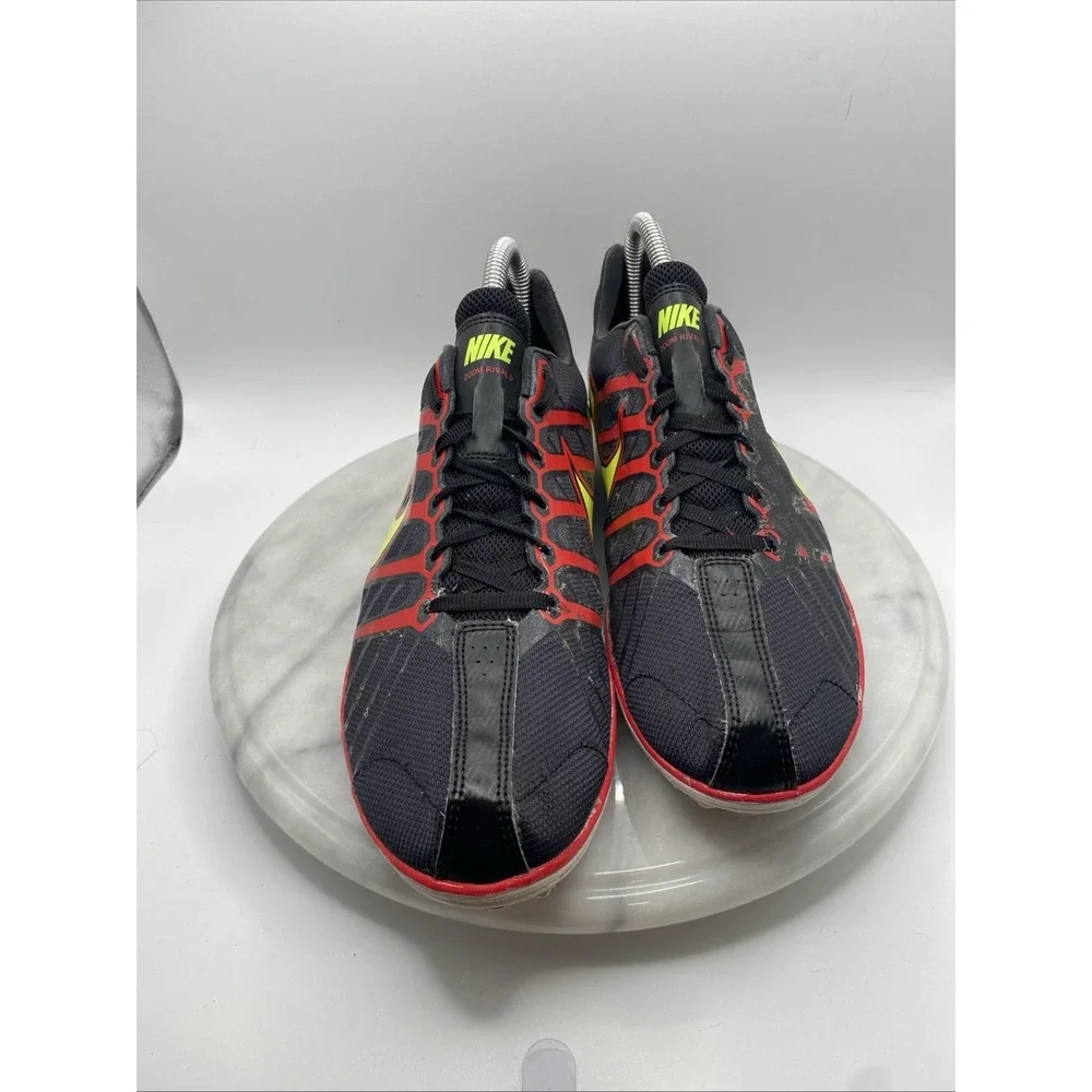 Men's Size 9 Nike Rival D Distance Spikes 468649-036 Black Red Green Track *Read